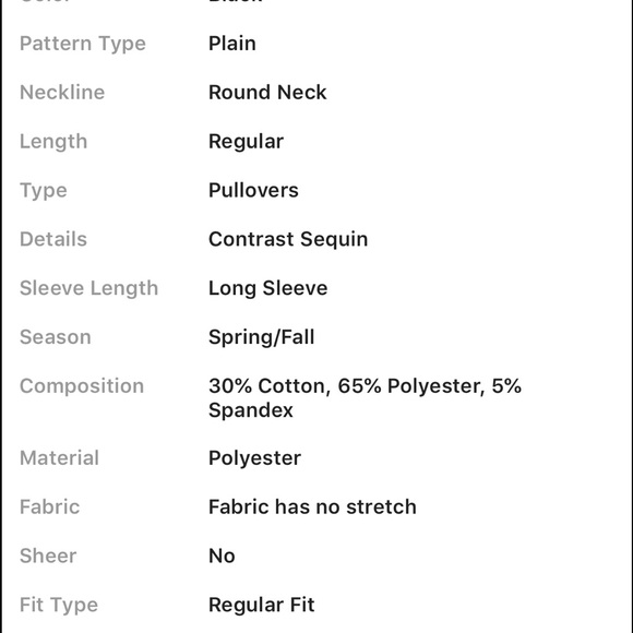 Contrast sequin sleeve pullover - black - Picture 5 of 6